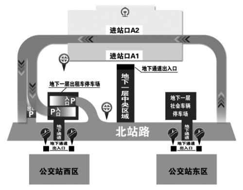 沈阳北站内部地图图片