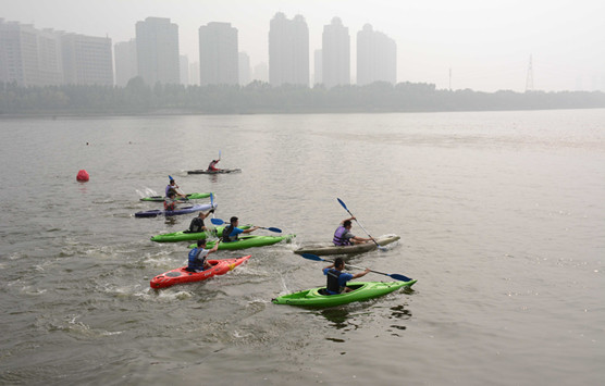 “浑河之夏”水面项目皮划艇首次开赛