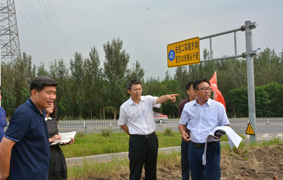 冯守权考察砂山街至大堤路互通工程建设情况